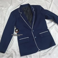 Jas Almamater SMP SMA Warna Biru Navy List Putih Jas Siswa OSIS  Jas Kampus Mahasiswa