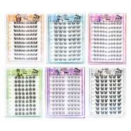 BQI Press-on Lashes No Adhesive Natural Cluster Clear Root Seamless Blend Everyday Eye MakeupNatural