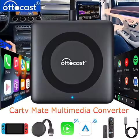 Ottocast Car Tv Mate Wireless Carplay Android Auto Adapter HDMI Multimedia Video Converter for Googl