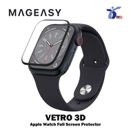MAGEASY Vetro 3D Hybrid Glass Screen Protector compatible for Apple Watch Model 41mm / 45mm