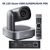 Tenveo 4K PTZ Conference Camera HDMI 12x Zoom USB IP Live Streaming Camera PoE Support for Church Wo