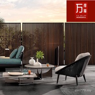 Nordic Garden Household Waterproof Villa Combination Courtyard Furniture Outdoor Chair Drawstring Ra