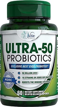 ▶$1 Shop Coupon◀  Probiotics 50 Billion with Prebiotics - for Women and Men 18 Strains Patented Dela