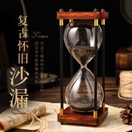 儿童时间沙漏计时器30分钟60一小时半漏斗防摔流沙瓶复古创意摆件Children's time hourglass timer 30 minute An7mFVKKom0314
