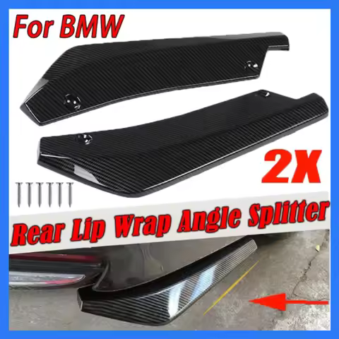 2pcs Rear Bumper Lip Wrap Angle Diffuser Splitter Canard Spoiler For BMW 4 Series F32 F33 F36 G22 G2