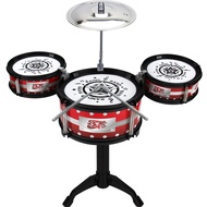 ┋❉Children Jazz Drum Toy Cymbal Sticks Rock Set Musical Hand Drum For Kids DIY Funny Drums Boys Girl