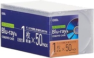 Ohm Electric OA-RCD5M50P-C 01-7216 OHM Blu-ray Disc Case, BD Case, DVD Case, CD Case, Slim Type, 1 S