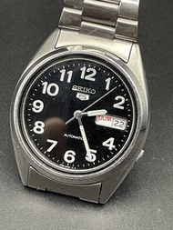 1990s 37mm Vintage Seiko 5 Day/Date 罕有 Military 黑面 7S26-3180 Automatic Japan Watch