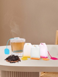 1入組耐熱矽膠茶隔,袋形茶過濾器,辦公室茶濾器,茶泡法工具,適用於泡製散茶和花茶