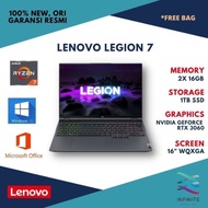 Ready Stok Laptop Lenovo Legion 7 9UID Ryzen 7 5800H 32GB SSD 1TB