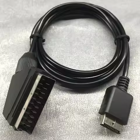 For PS PS2 PS3 Game Consoles 1.8m RGB SCART Cable TV AV Connection Game Cord Wire Game Console Cable