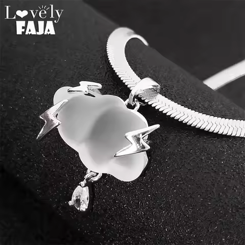 Y2K Floating Cloud Lightning Crystal Raindrop Kpop Choker Necklaces Stainless Steel Necklace EMO Wom