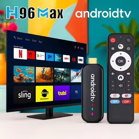H96 MAX Amlogic S905L3 Androidtv 14.0 4Kx2k@30fps 2.4G/5G Dual WiFi BT4.0+ 100M Ethernet Google Voic