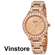 [Vinstore] Fossil Jesse Rose Gold Tone Stainless Steel Quartz Analog Women Watch ES3020P ES3020