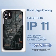 HP Latest IP 11 Case - IP 11 Case - Aesthe black Motif - Premium Glossy Hardcase - IP Phone Softcase