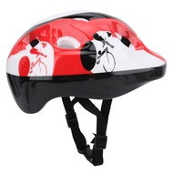 หมวกกันน็อคเด็กความปลอดภัยเด็กขี่จักรยานสำหรับโรลเลอร์สเก็ตจักรยานสเก็ตบอร์ดสีแดง