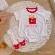 Baby Onesie Summer Clothes Baby Onesie Thin Newborn Baby Boy Onesie Super Cute Hundred Days Full Moo