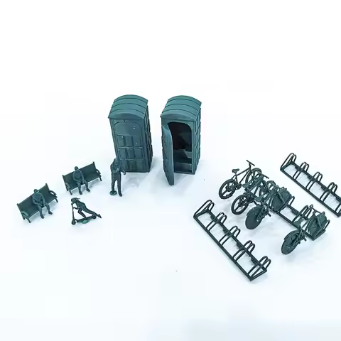 Yao's Studio LYTS025 1/64 1/87 S Scale Park Leisure Figures, Benches, Bikes，Model Trains Layout
