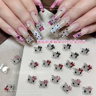 Full Diamond kt Cat Manicure Jewelry Alloy Diamond Three-dimensional Hello Kitty Diamond Cat Head di
