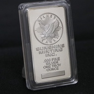 In stock 1/5/20pcs Sunshine Minting  1 oz Silver Bar Silver Bullion Bar Eagle Commemorative Silver C