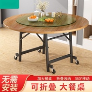 Home Foldable Commercial Rotating Table Furniture Dining Table Dining Table Round Table Folding Tabl