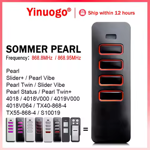 SOMMER PEARL 4018 Remote Control Transmitter Compatible With SOMMER 4018V000 S10779 868MHz Garage Re
