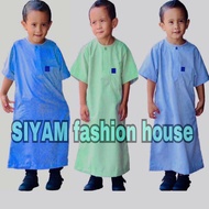 JUBAH LELAKI COTTON LENGAN PENDEK BUDAK