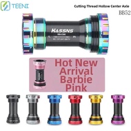 TEENI Bike Bottom Bracket, Durable Aluminum Alloy Bicycle Bottom Bracket, 24mm Bottom Bracket Thread