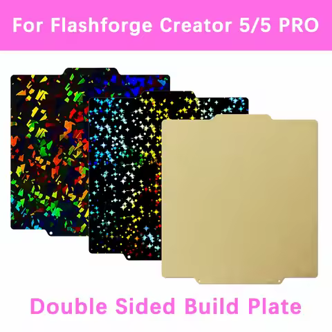 Double Sided PEI Plate For Flashforge Creator 5/5 PRO Build Plate 256x256mm C5 PRO Spring Steel Shee