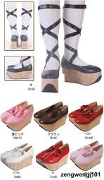 日本Bodyline高跟松糕底綁帶鞋lolita洛麗塔西太後厚底鞋搖馬鞋