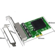 Card PCIE Gigabit Lan 4 Port Free Low Profile Bracket