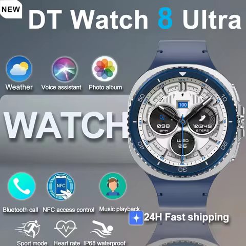 2026 Original DT WATCH 8 Ultra Smart Watch 46mm Men GPS Tracking NFC Play video Smart Watch Health T