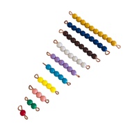 Math Toys Montessori Golden Beads Educational Equipment for Kids Numbers 1-9/10/100/1000 Early Learn