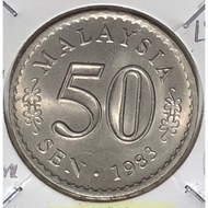 ( Syiling ) 50 Sen 1983 ( UNC ) Malaysia Parliament House