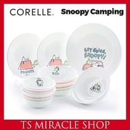 CORELLE KOREA New Snoopy Camping Tableware 9p Set for 2 People Korean Type / Round Plate / Dinnerware