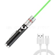 USB Rechargeable 532nm Green Tactical Hunting Laser Pen Powerful Pointer Presenter