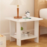 1pc Solid Wood Sofa Side Table With Storage Shelf - Bedroom & Living Room End Table For Small Spaces