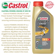 100% ORIGINAL CASTROL POWER1 CRUISE 4T 15W-50 1 LITRE ENGINE OIL MOTORCYCLE CASTROL 4T ENJIN MINYAK 