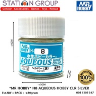 MR HOBBY H8 AQUEOUS HOBBY COLOR SILVER - ACRYLIC AIRBRUSH PAINT MODEL KIT
