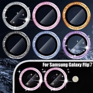 Glitter Camera Lens Ring For Samsung Galaxy Z Flip 7 5G ZFlip7 zFlip Flip7 Accessories Full Cover Le
