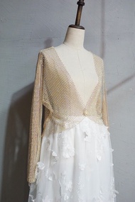 Áo Sơ Mi Lưới Pha Lê Bling Áo Thanh Lịch Lady Luxury Full Diamond Dây Đeo Vai Áo Hai Dây Áo Khoác N