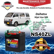 Münster Robust MF CMF NS40 | NS40ZL | 42B19L (36AH) Car Battery Bateri Kereta for Daihatsu Hijet Van
