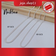 READY STOCK | 925 Silver Necklace Chain GCS | 925 纯银 GCS 项链 | Rantai Leher GCS Perak 925