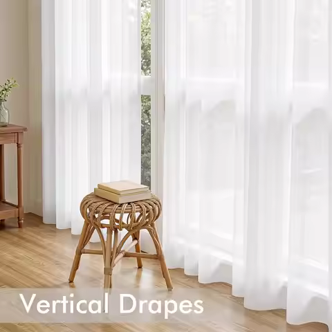 White Sheer Curtains 84 Inches Long, 2 Panels Set, Light Filtering Rod Pocket Voile Drapes for Livin