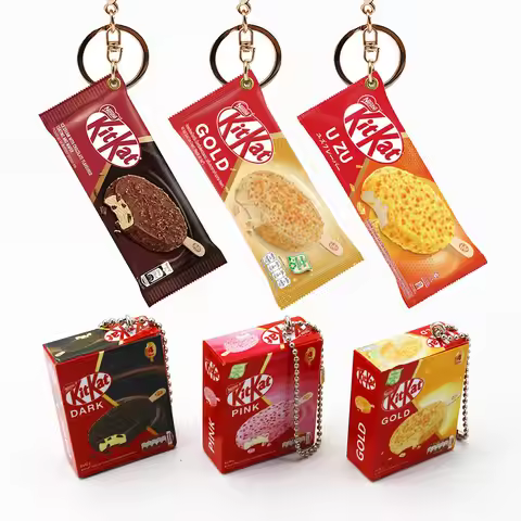 Hong Kong Nestle Kitkat Chocolate Ice Cream Keychain Realistic Food Play Snack Bag Ice Cream Pendant