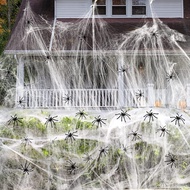 ARTIFICIAL WEB SPIDER Halloween decore Spider web with a plastic spider halloween trick or treat