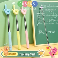 SUSANS Teaching Pointer, Stainless Steel Finger Design Finger Reading Sticks, Professional Telescopi
