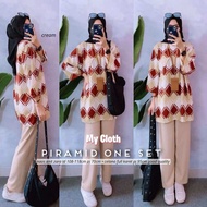 PIRAMID ONESET. Kaos Knit Zara. LD.108-118. PJ.70 celana full karet. PJ.95. Godd Wuality. ORY Berlab