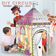INSTANT 3D DIY Doodle Creative Circus Cardboard Kids Children Toys Cardboard House Toys Play House C