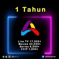 AlphaTV Lifetime/1 Tahun VVIP Android/iOS/SmartTV/IPTV/Movies/Syber/ODTV/ZozoTV/TeleTV/WatchTV/SyokTV/SyberTV/Syber